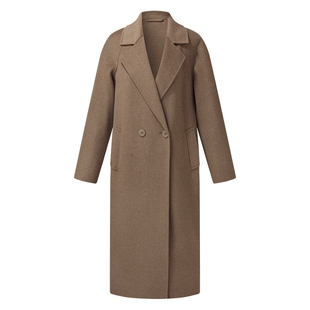 歌莉娅羊毛羊绒大衣女2025新款冬季高级感穿搭毛呢外套1ENC6N560