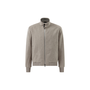 「老钱答案」Jf.life 奢品羊绒立领哈灵顿夹克 保暖 陈伟霆老钱风