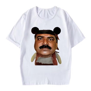 印度阿三表情包短袖男t恤女恶搞沙雕三哥头像猎奇抽象学生上衣潮t