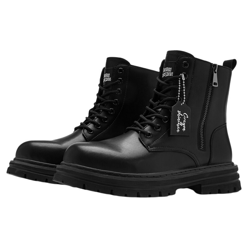 蜡笔小新黑色春夏高帮厚底马丁靴