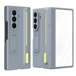 适用三星Z TriFold手机壳三叠折屏新款铰链中轴全包防摔保护套壳膜一体磨砂男生女款ins风网红韩国附笔带支架