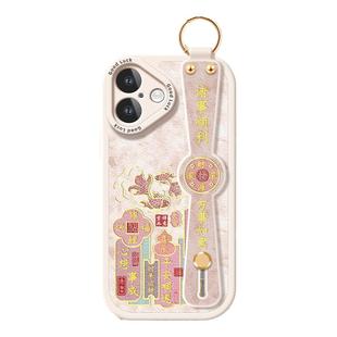 适用iPhone16手机壳苹果15新女款14腕带12斜挎13pro挂绳可背xsmax保护套11硅胶8plus全包xr防摔7国潮福气锦鲤