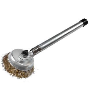 带柄钢丝刷紧固款镀锌管柄清洁除锈清除烧烤污渍加长把收手动工具