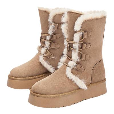 达芙妮厚底雪地靴女2025新款