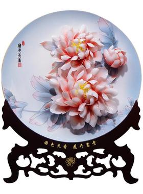 陶瓷房间布置手工仿真花客厅桌面