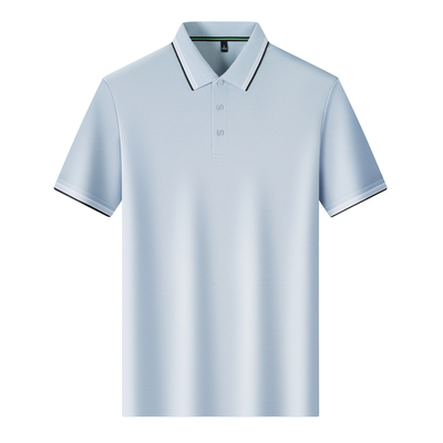 皮尔卡丹夏季短袖男士polo衫休闲风纯色翻领高端品质7A抗菌爸爸装