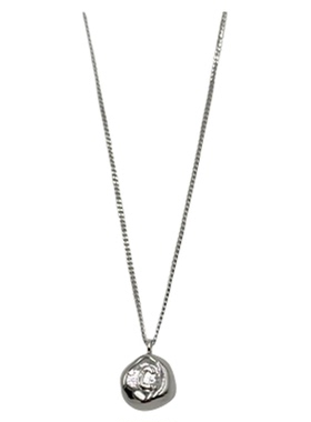 PAUSA ANN s925 极简不规则手工感实心纯银吊坠字母项链