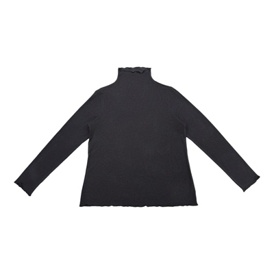 木耳边堆堆领显瘦长袖T恤