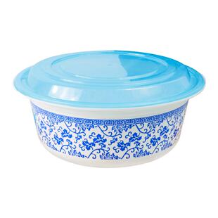 绿保康一次性餐盒加厚防漏青花大圆盆酸菜鱼外卖盒小龙虾打包碗