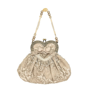 血液供给原创◆爱神的诗匣 爱心法式洛可可优雅盘绣古董感手提包