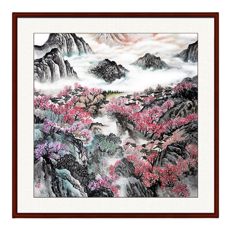手绘国画山水画客厅办公室挂画