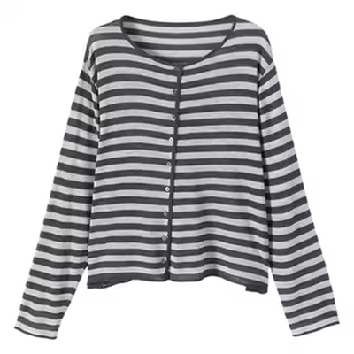 mm宽松条纹品牌上衣外套