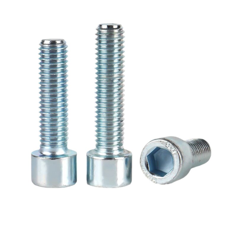 8.8级镀锌内六角螺丝GB70圆柱头全半牙杯头螺钉m3m4m5m8m10m12m20