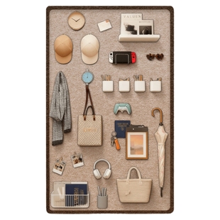 毛毡板照片展示墙背景板入户门留言板DIY墙面装饰毛粘墙贴免打孔软木板创意组合相框拍立得相册墙粘贴愿景板