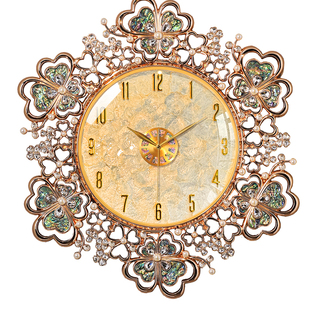 轻奢挂钟现代高档创意客厅静音装饰时钟艺术石英钟表大气挂墙家用