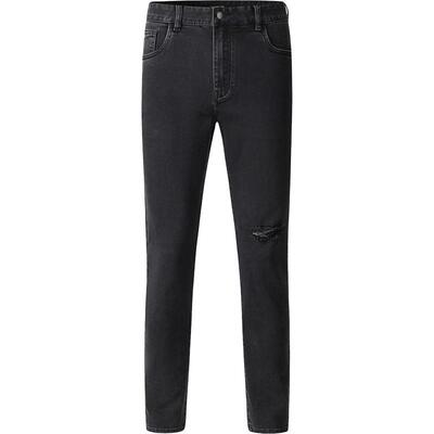 HIM汉崇 复古做旧破洞牛仔裤男经典简约修身微弹休闲裤 2025秋季