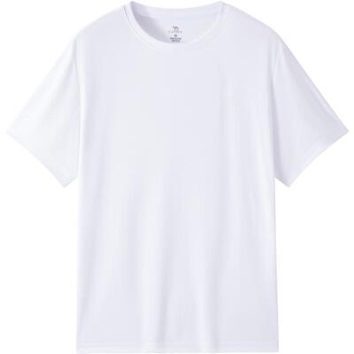 骆驼冰T50凉感速干短袖t恤男夏季2025新款圆领抗菌纯棉半袖男装