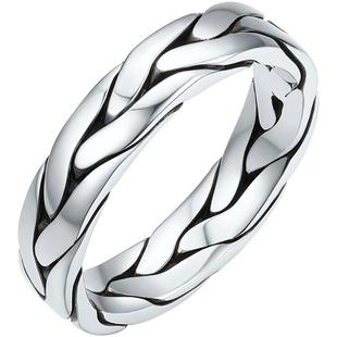 周六福铂金pt950戒指男麻花指环正品送男友情人节礼物旗舰店官方