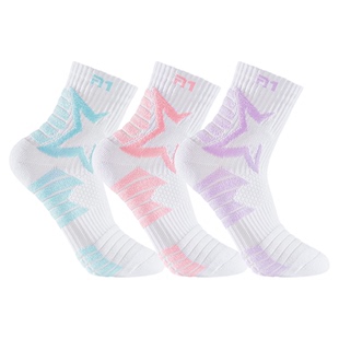 泰昂taan极光运动袜羽毛球袜子透气跑步棉袜运动专用防滑弹力女袜