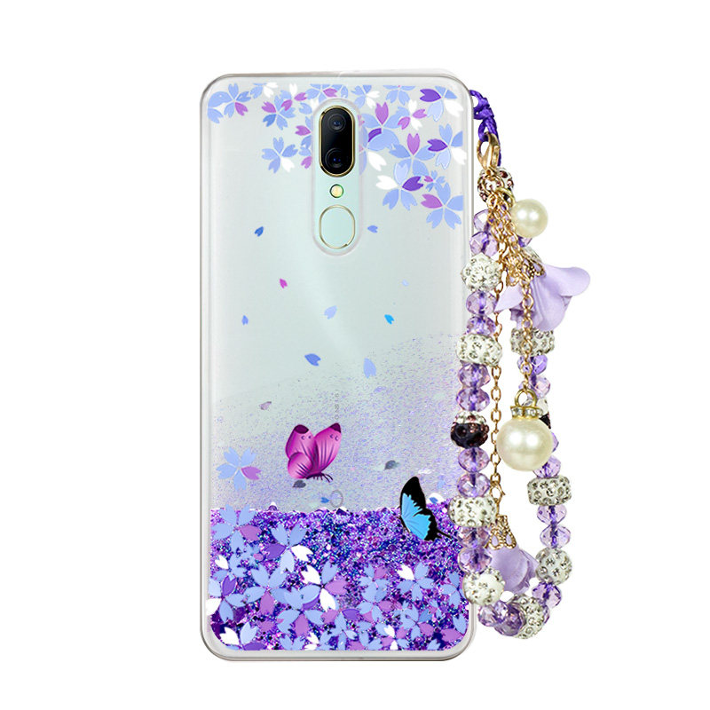 oppo女款液体流沙a7x硅胶手机壳