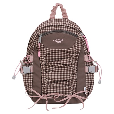 VANWALK/出走学生高颜值波点书包