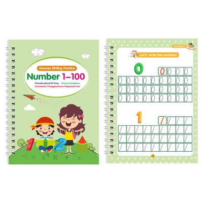 外贸儿童全英文凹槽数字字帖