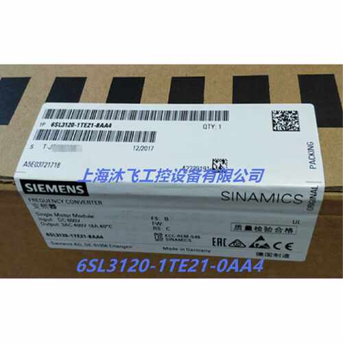 议价6SL3120-1TE21-0AA4西门子S120 单电机模块6SL3 120-1TE21-0A