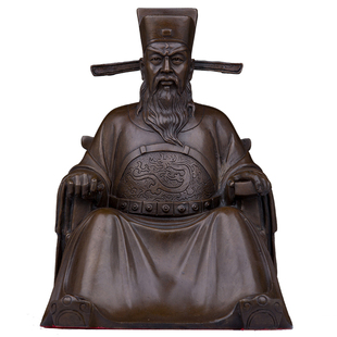 纯铜包公神像包拯大人包青天包文正青天阎罗天子居家人物摆件