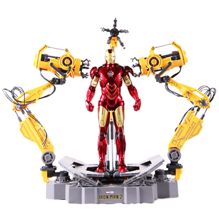 正版中动钢铁侠MK4拆甲台套装机械场景可动模型手办漫威收藏礼物
