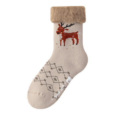 超厚袜子女加绒中筒袜