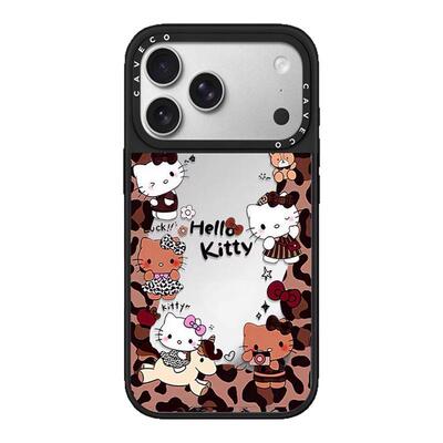 CASETiFiY环绕豹纹HelloKitty黑皮kt猫磁吸iPhone16pro手机壳适用苹果17promax15防摔14卡通13华强北平替少女