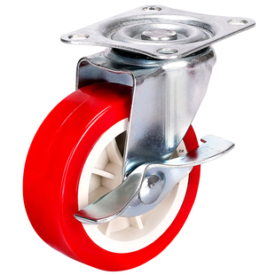 1-3寸万向轮定向轮万向脚轮转向滑轮静音带刹车家具通用推车轮子