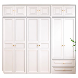 家用卧室铁艺衣柜55cm深衣帽间收纳柜落地奶油风铁艺儿童简易衣橱