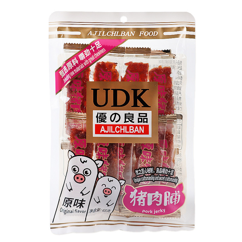 优之良品猪肉脯65g经典休闲零食