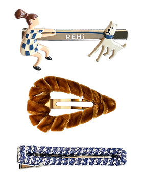 REHi刘海夹金属边夹可爱发饰