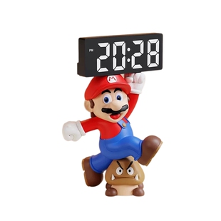 马里奥时钟摆件电子数字钟表座钟桌面2025新款客厅台钟摆台式闹钟