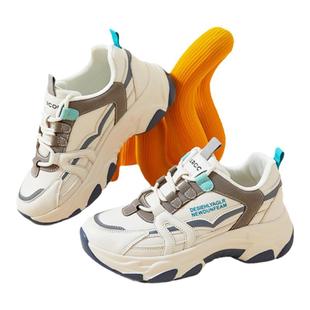 意尔康老爹鞋女秋冬季加绒棉鞋爆款2025新款妈妈鞋百搭休闲运动鞋