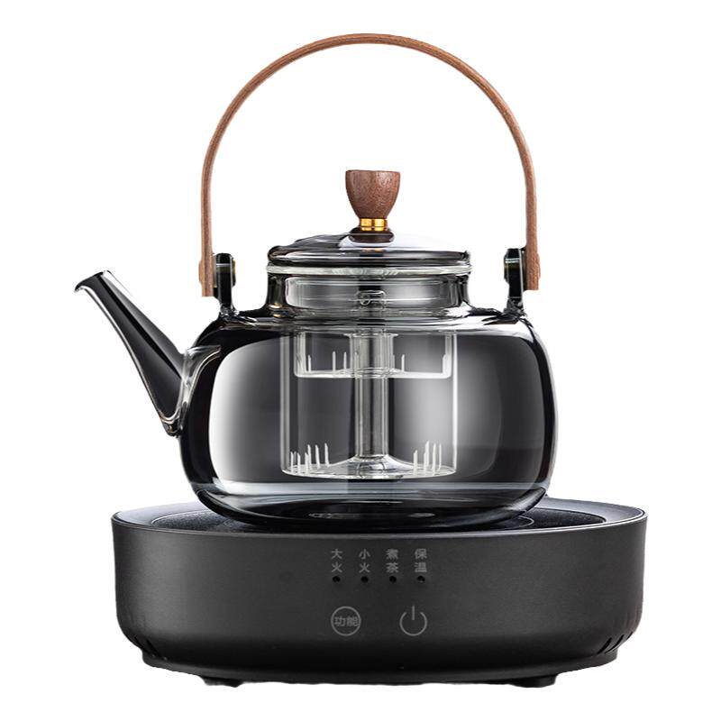 兴梵全玻璃提梁新款煮茶器蒸汽煮茶一体室内电陶炉煮茶炉保温烧水