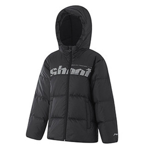 李宁男大童羽绒服冬季2025新款短款鸭绒外套加厚保暖防风抗寒童装