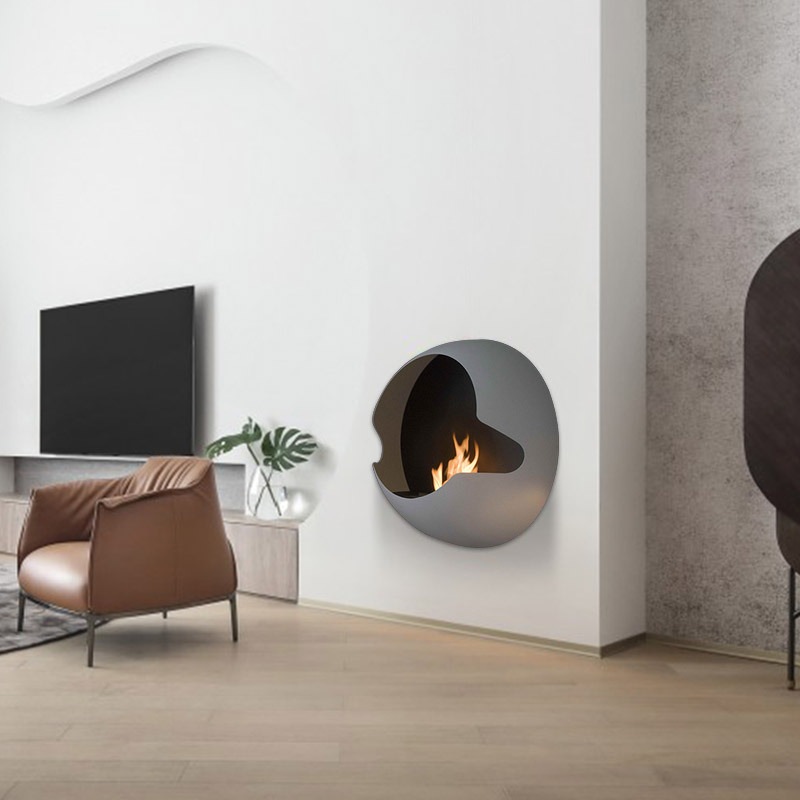 艺术智能酒精真火壁炉 别墅美式无烟道墙嵌入式酒精真火取暖器