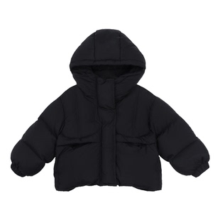 陈大猪小O宝Okids宝宝红色羽绒服女新年短款2025冬女童三防外套