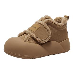 森达雪地靴女鞋2024冬季新款商场同款保暖厚底休闲毛毛短靴XFP01