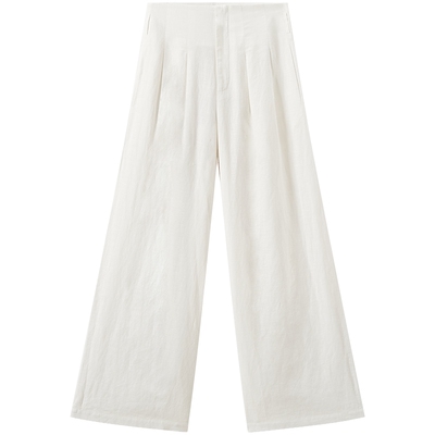 COMME MOI吕燕设计师款女装淡人穿搭亚麻阔腿裤&西装