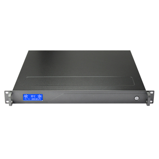 1u工控机箱铝合金面板400带温度显示液晶屏atx主板工业电脑服务器