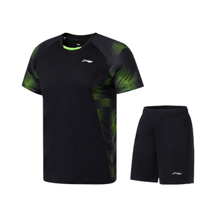 李宁羽毛球服 俱乐部系列 男女同款透气舒适速干吸汗训练比赛套装