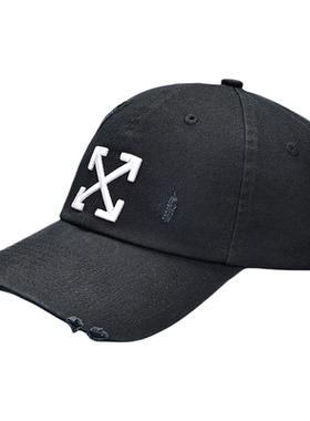 OFF-WHITE™ 官方旗舰店帽子男款美式做旧潮牌鸭舌帽男女款棒球帽