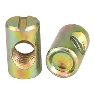 M4M5M6M8一字横竖孔螺母圆柱锤头螺帽家具书柜婴儿童床五金连接件