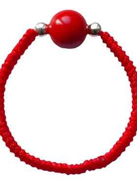 本命年金刚结朱砂戒指原创情侣