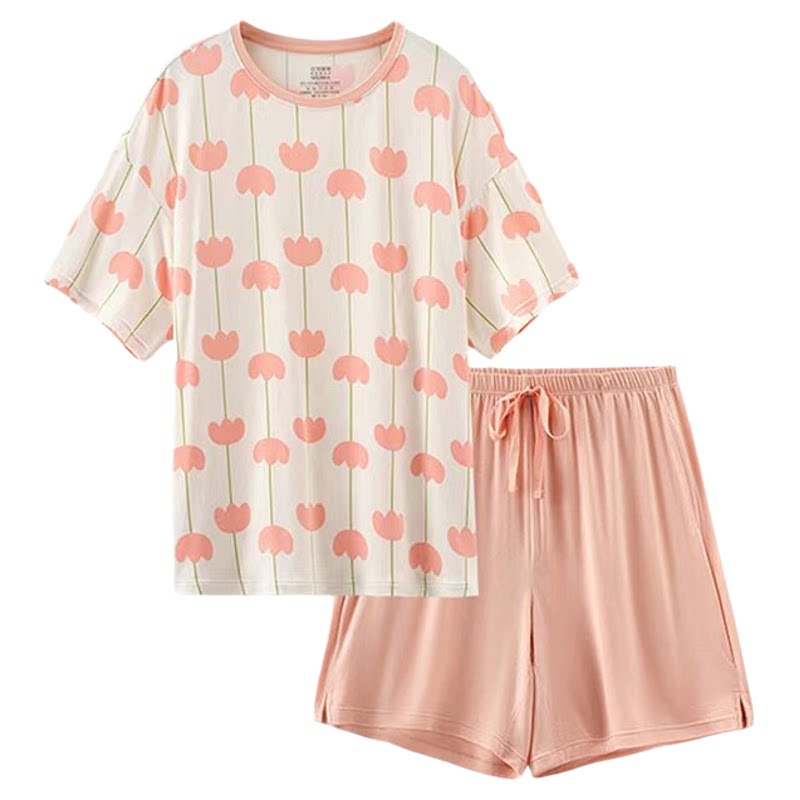 红豆夏季莫代尔睡裙睡衣居家服女