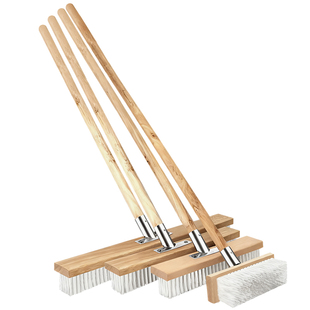 不锈钢钢丝刷地板刷子去青苔长柄洗地刷清洁刷扫把钢刷除神器硬毛